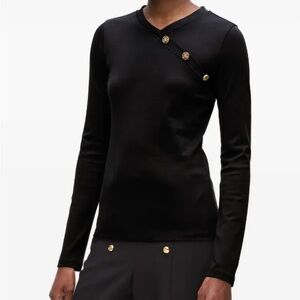 Karl Lagerfeld button-embellished long-sleeve top
